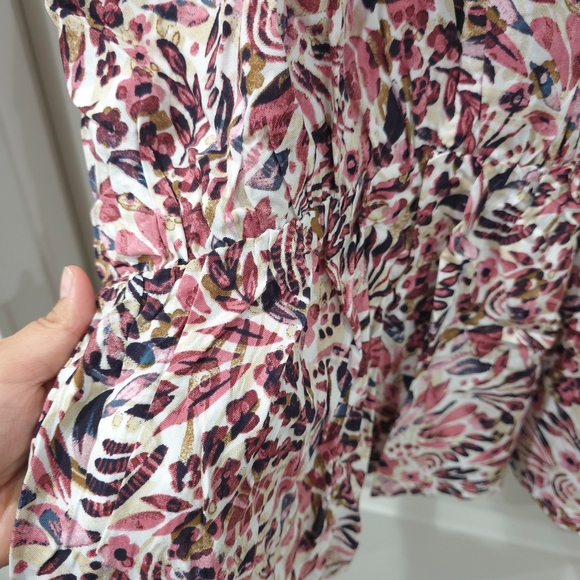 LASCANA Nwt Floral Print Dolman Sleeve Surplice Front Blouse, Elastic Waist, 2X - Picture 12 of 15